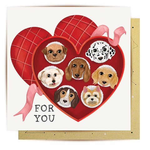 Chocolate Dogs Greeting Card | La La Land