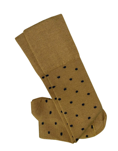 Dotty Long Wool Socks | Tightology | Mustard