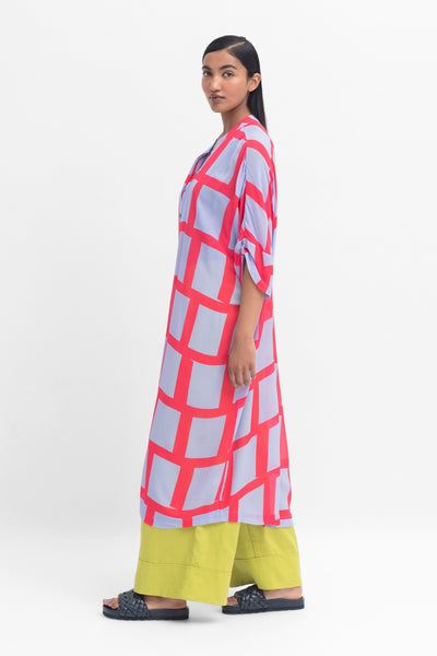 Soma Shirt Dress - Bluebell/Coral Alska Print | Elk The Label | FINAL SALE XS/S + S/M