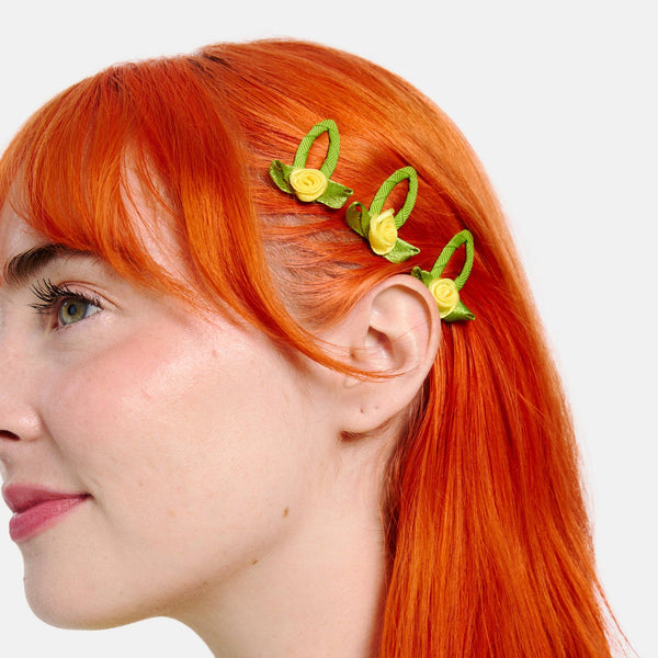Rosette Snap Clips in Yellow | Chunks