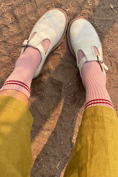 Boyfriend Socks - VINTAGE PINK | Le Bon Shoppe
