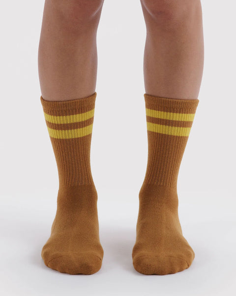 Baggu | Ribbed Sock | Toffee Stripe