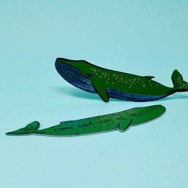 Whale 'Sail with Me' Bookmark | Ark Colour Design