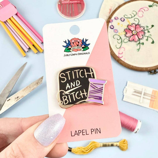 Stitch And Bitch Lapel Pin | Jubly-Umph