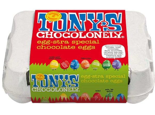 Tony's Chocolonely | Easter Egg Carton 12 Assorted Eggs