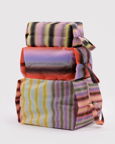 Baggu | 3D Zip Set | Gradient Stripes