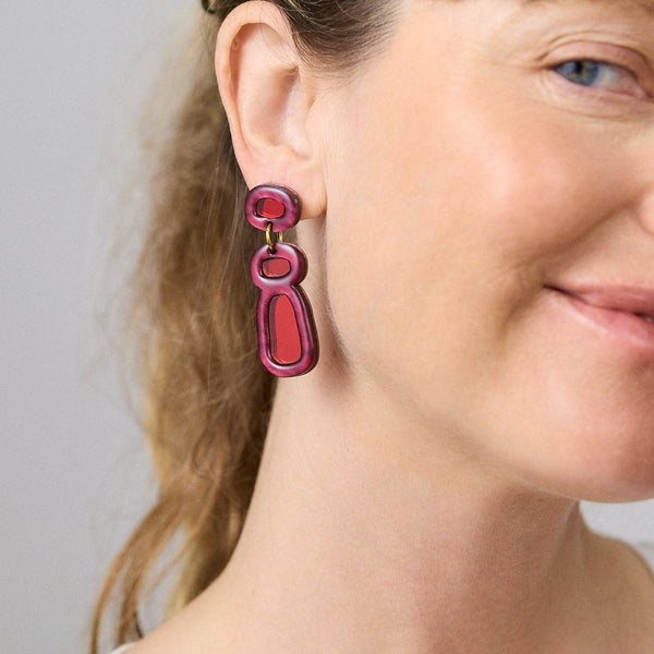 Imelda Earrings - Plum | Martha Jean