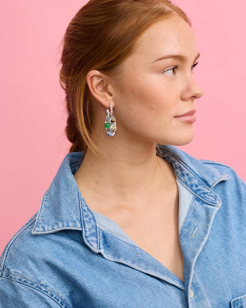 Athena Earrings - Silver | Martha Jean