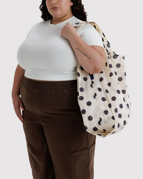 Baggu | Big | Cream and Black Polka Dot