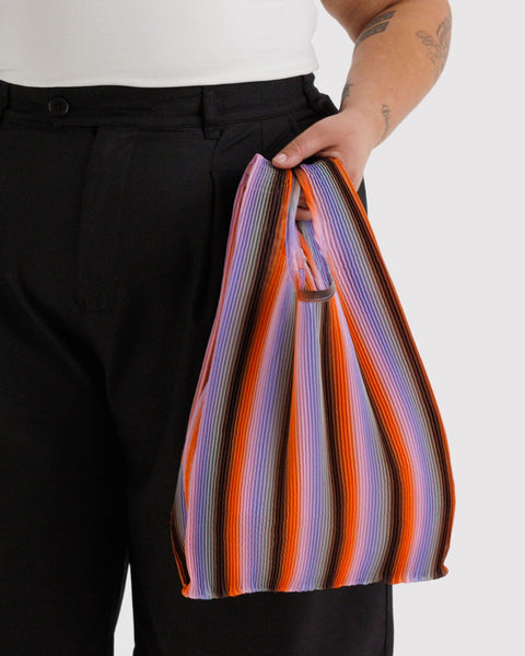 Baggu | Pleated | Gradient Stripe Poppy & Lilac