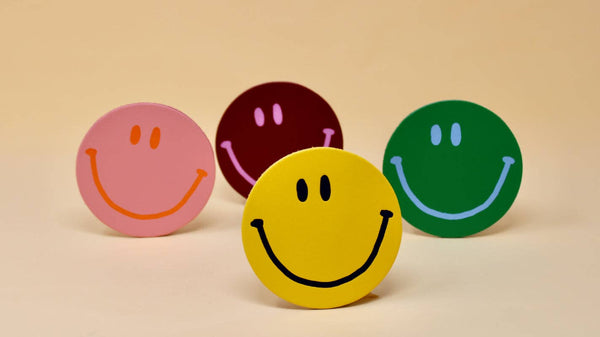 Happy Face Coasters - Set of 4 | Ark Colour Design