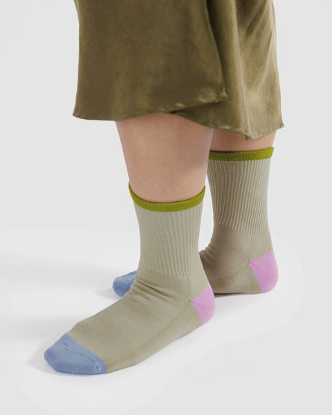 Baggu | Ribbed Socks | STONE MIX