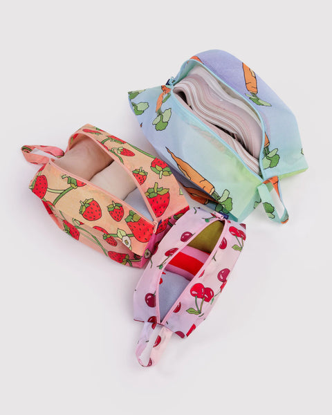 Baggu | 3D Zip Set | Carrots & Berries