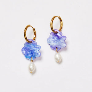 Cloud + Pearl Earrings - Lilac | Martha Jean