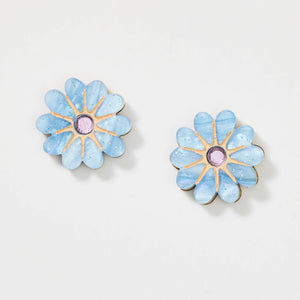 Vera Earrings - Blue / Lilac | Martha Jean