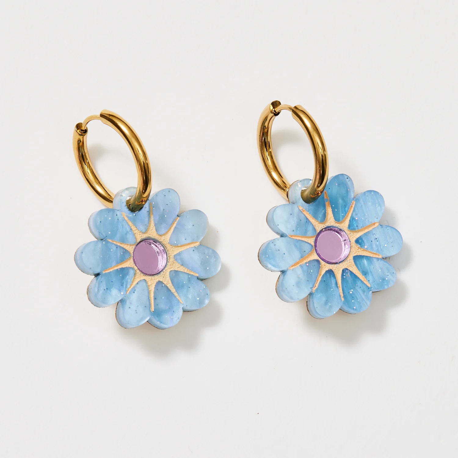 Hattie Earrings - Blue / Lilac | Martha Jean