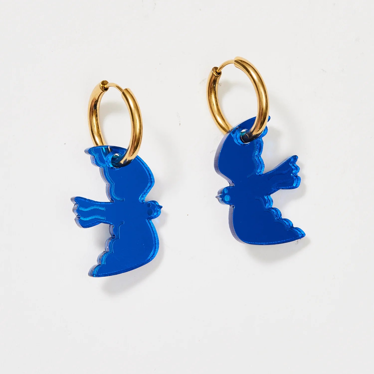 Mini Bird Earrings - Cobalt | Martha Jean