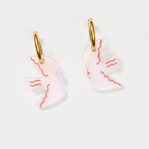 Mini Bird Earrings - Iridescent | Martha Jean