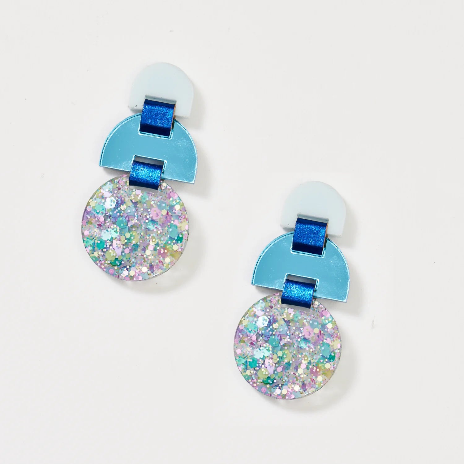 Half Moon Earrings - Blue Mermaid | Martha Jean