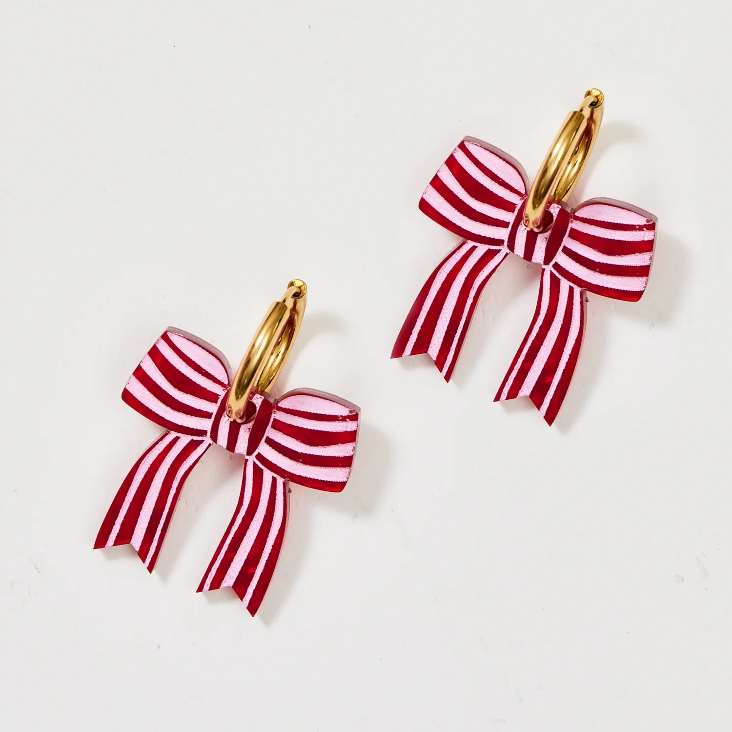 Bow Earrings - Red | Martha Jean