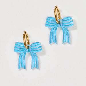 Bow Earrings - Baby Blue | Martha Jean