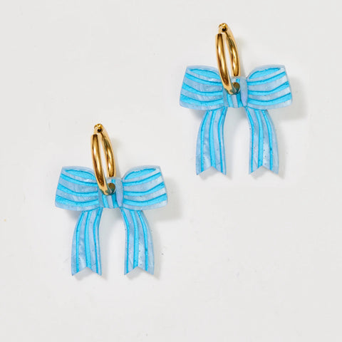 Bow Earrings - Baby Blue | Martha Jean