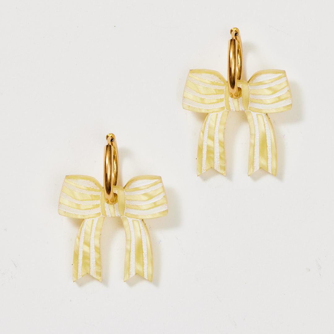 Bow Earrings - Butter Yellow | Martha Jean