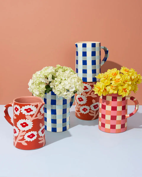 MAKER JUG ROSY CHECK  | Jones & Co