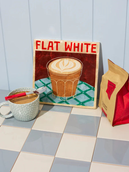 BARISTA WALL ART FLAT WHITE  | Jones & Co