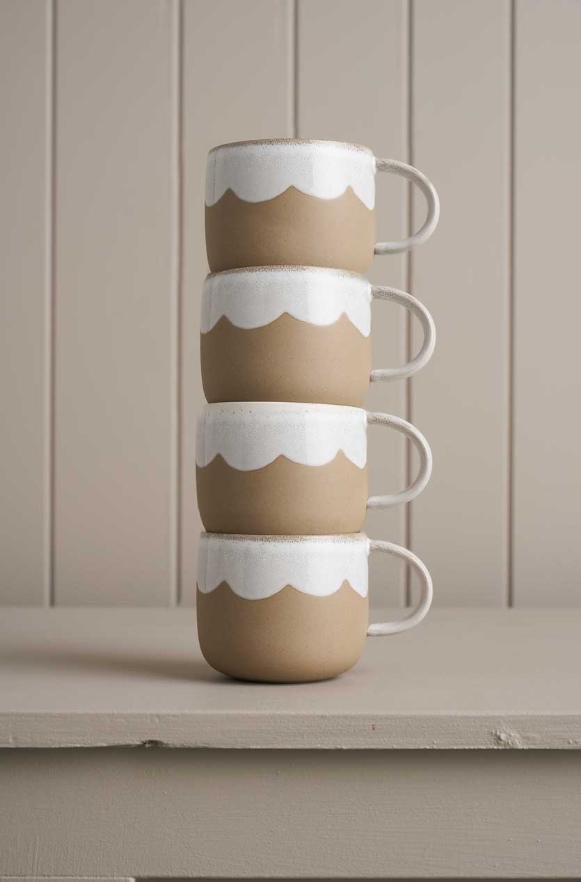 My Mug Set of 4 - Snow Scallop Breakfast In Bed| Robert Gordon