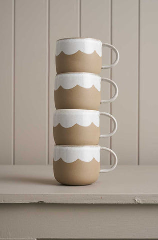 My Mug Set of 4 - Snow Scallop Breakfast In Bed| Robert Gordon