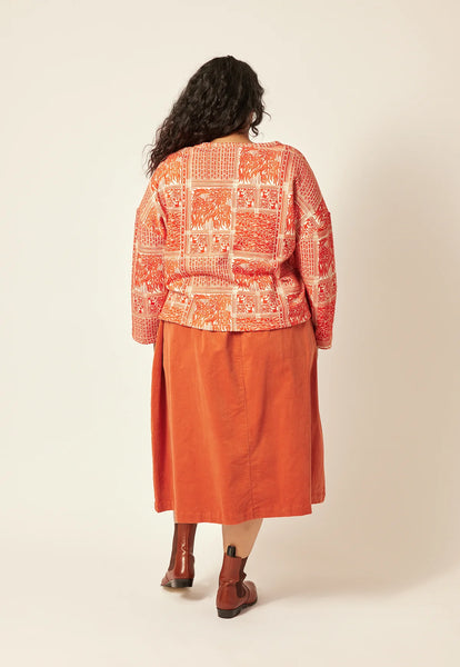 Adi Button Skirt | Nancybird | Burnt Orange