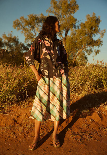 Wave Skirt - Summer Check | Nancybird