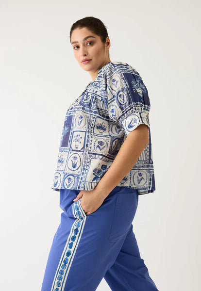 Isla Pants - Blue Border | Nancybird