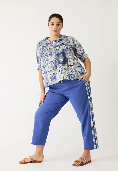 Isla Pants - Blue Border | Nancybird