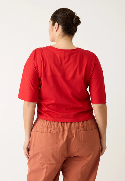 Tasmin Boxy Tee - Red Vase | Nancybird