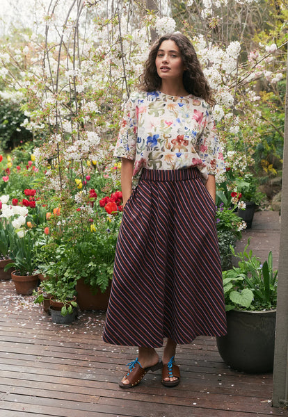 Wave Skirt - Twilight Stripe | Nancybird