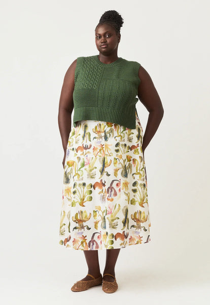 Billie Cable Vest - Cypress Green | Nancybird