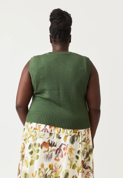 Billie Cable Vest - Cypress Green | Nancybird