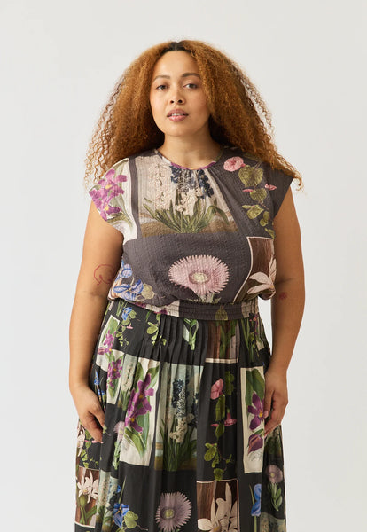 Sabrina Top - Charcoal Archive Floral | Nancybird - PREORDER