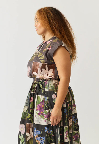 Sabrina Top - Charcoal Archive Floral | Nancybird - PREORDER