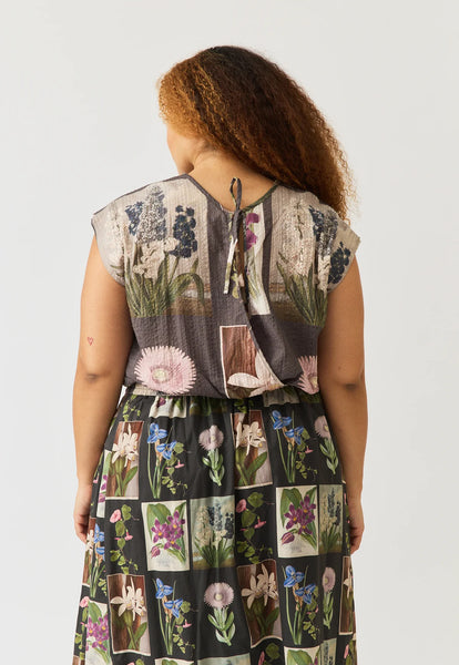 Sabrina Top - Charcoal Archive Floral | Nancybird - PREORDER