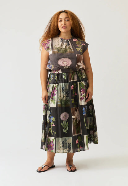 Sabrina Top - Charcoal Archive Floral | Nancybird - PREORDER