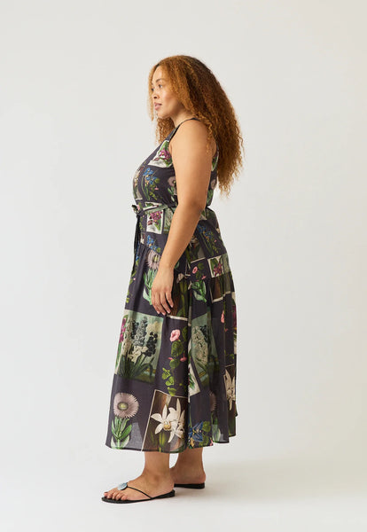 Clementine Dress - Charcoal Archive Floral | Nancybird