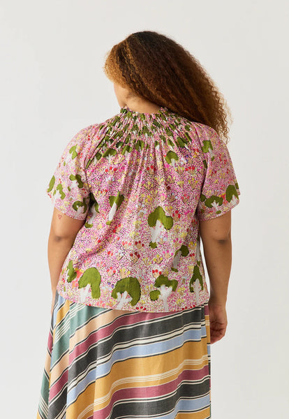 Meadows Frill Neck Top - View of Country | Nancybird