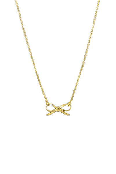 Gold Ribbon Bow Necklace | Tiger Tree