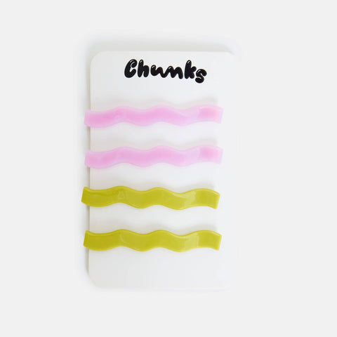 Slides in Lilac + Chartreuse | Chunks