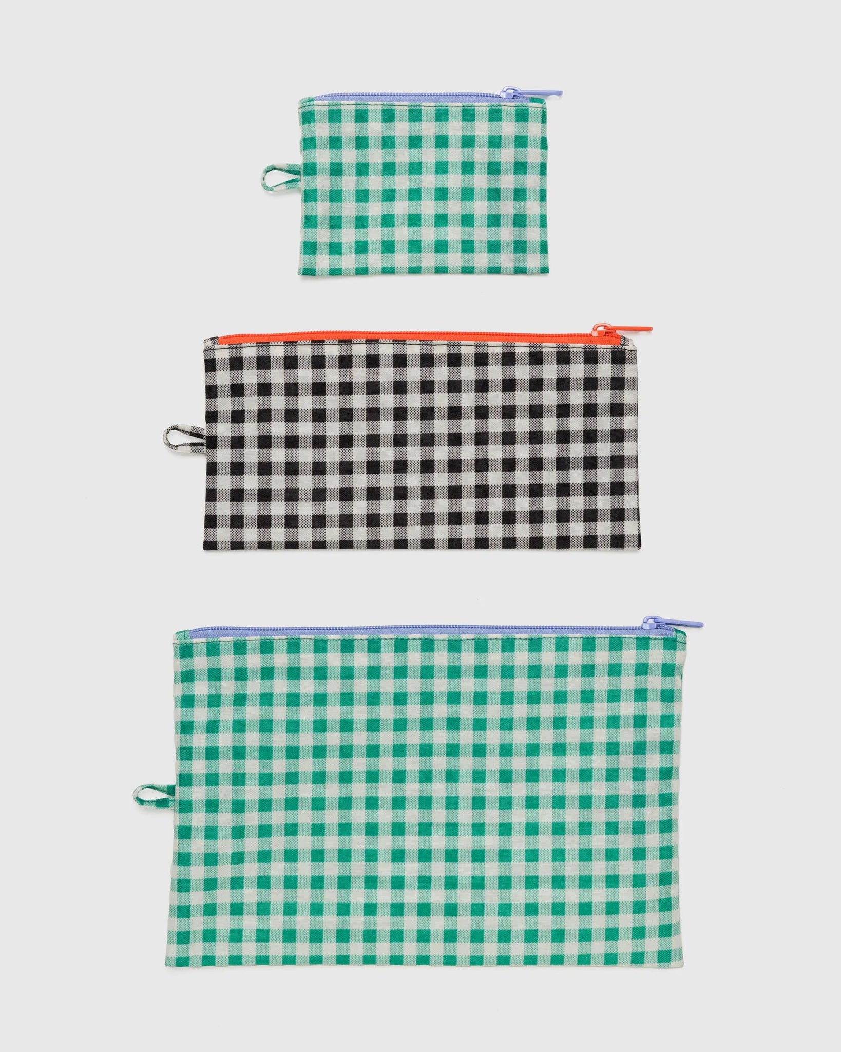 Baggu | Flat Pouch Set | GINGHAM