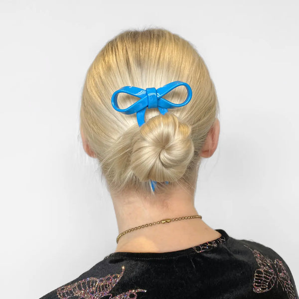 Small Bow Hairpin in Blue | Chunks