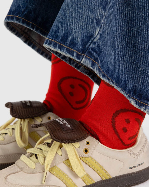 Baggu | Crew  Socks | RED HAPPY